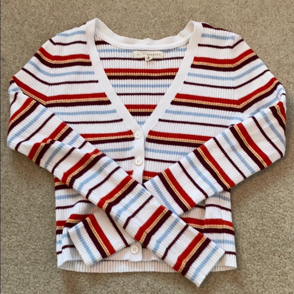 Multi color fall stripped sweater